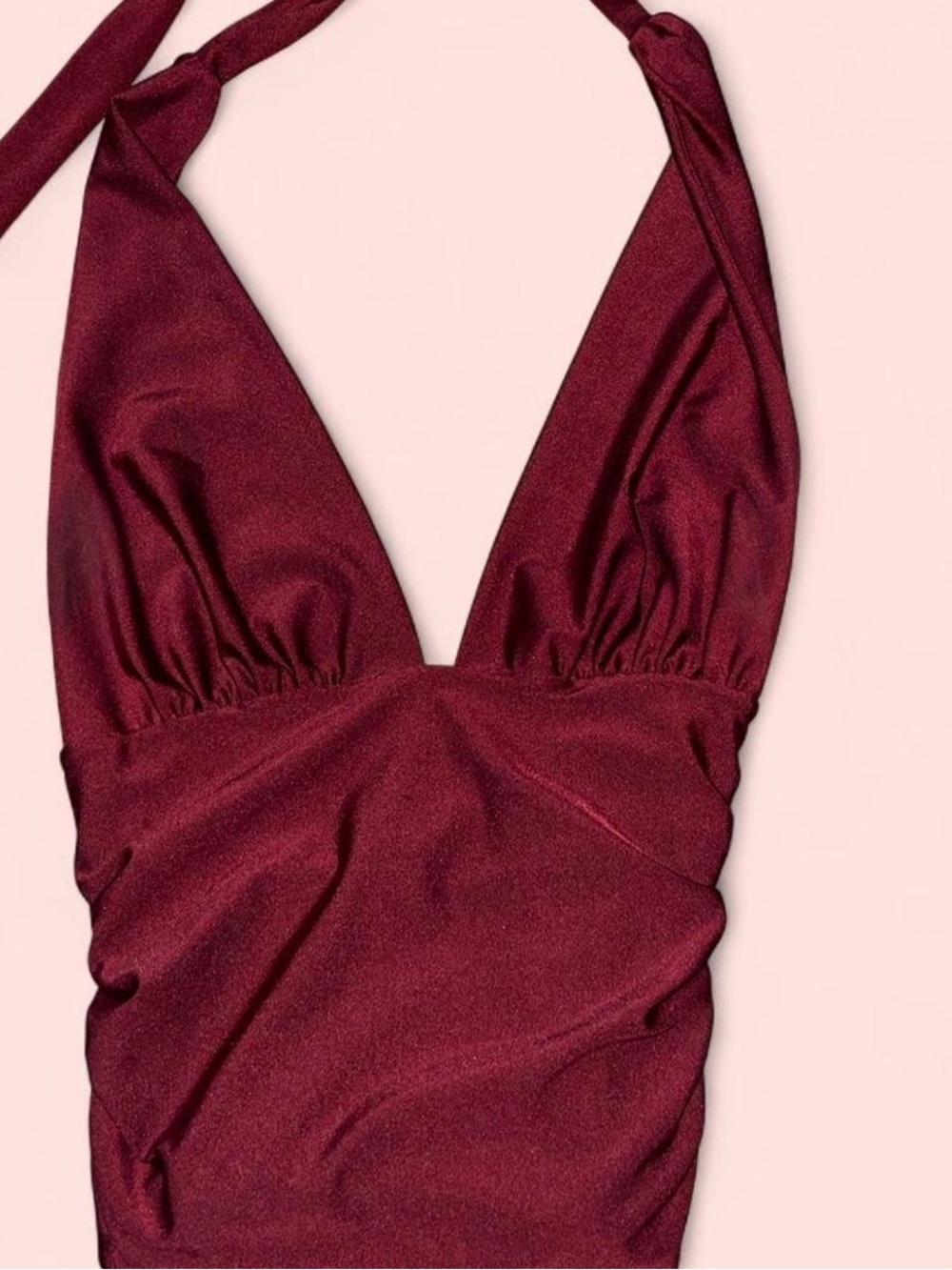 Windsor Satin Dress in Burgundy